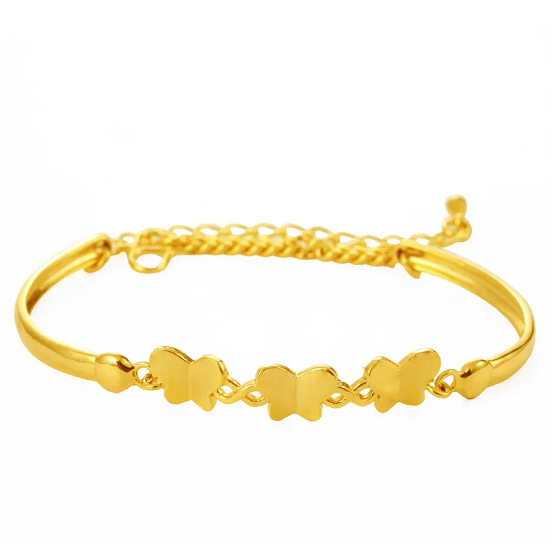 Вьетнамские аллювиальные 24 каратные золотые браслеты без выцветания латунные