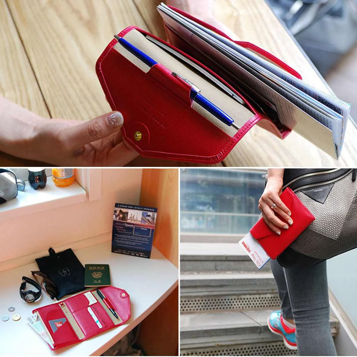 Дорожный кошелек держатель для паспорта органайзер RFID сумка хранения карт