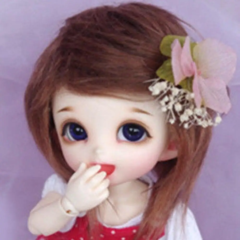 [Wamami] коричневый парик средней длины из шерсти для 1/8 Pukifee Ae Lati BJD Dollfie 12 см|Куклы| |