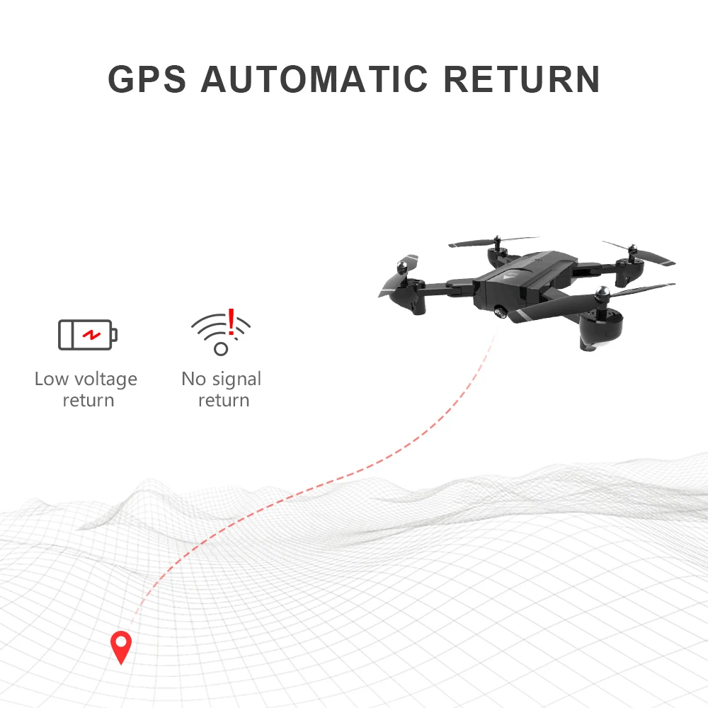 Складной Квадрокоптер с камерой 720P/1080P Wifi FPV GPS возврат домой|Радиоуправляемые