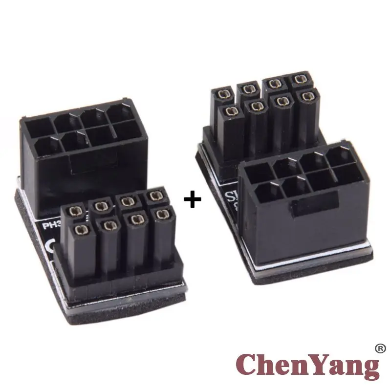 Chenyang 8pin Male 180 градусов угловой к ATX 8Pin Женский адаптер питания для настольных