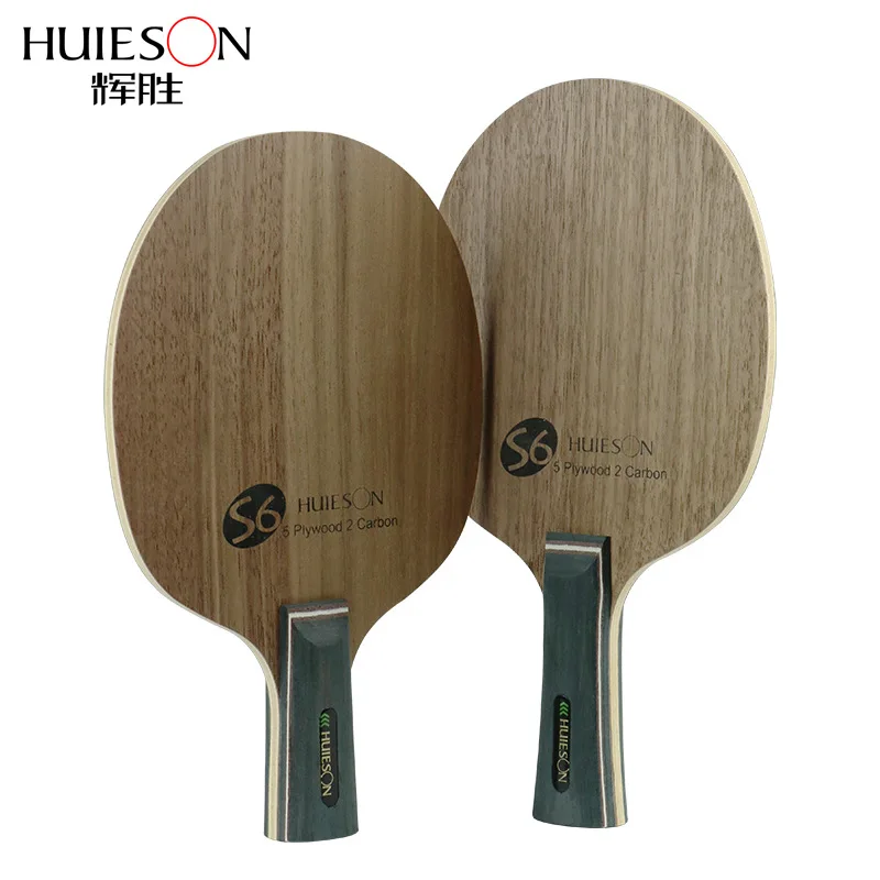 

Huieson Super Quality Table Tennis Racket Blade Walnut Ayous 5 Plywood 2 Ply Carbon Ping Pong Blade for Senior Players S6