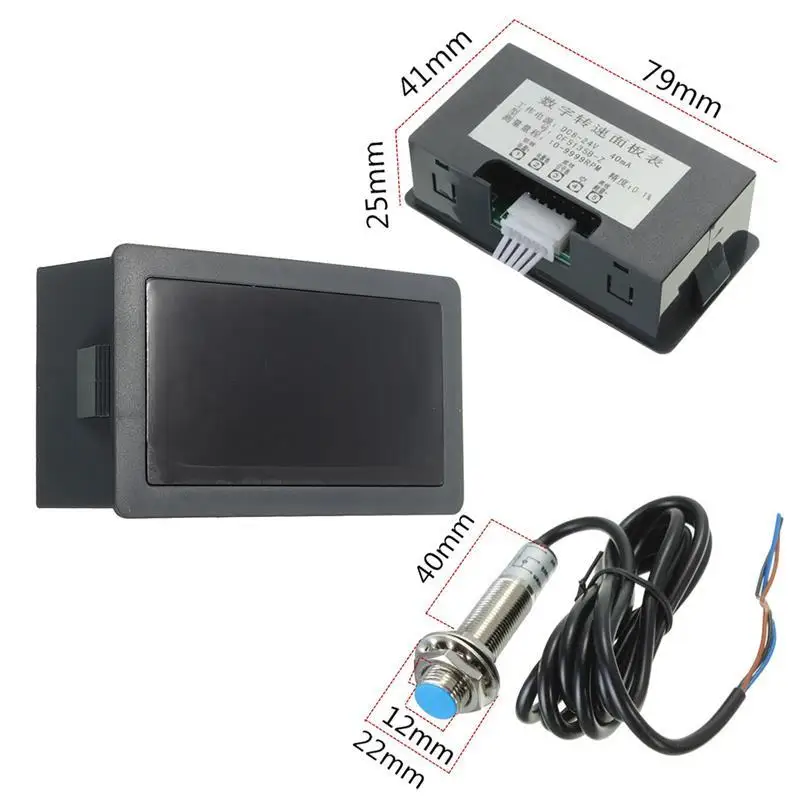 Led 4 цифровой тахометр Rpm скорость метр красный + Npn зал датчик приближения