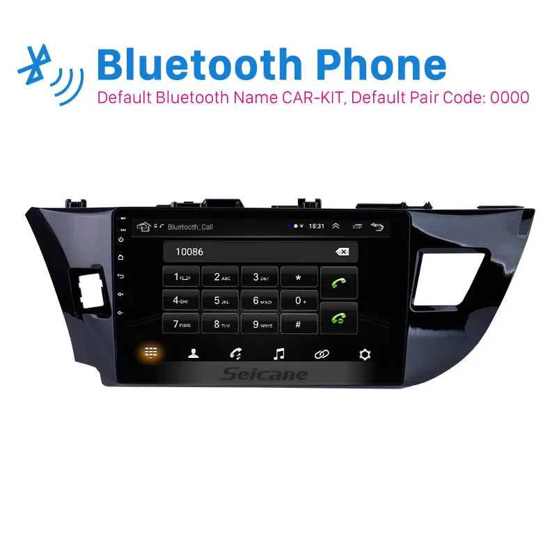 Автомобильный мультимедийный плеер Seicane 2Din Android GPS 10 1 дюйма Авторадио для Toyota LEVIN