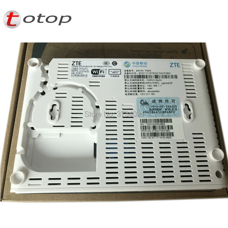 Высококачественный ZTE ZXHN F623 GPON ONU с 1GE + 3FE 1 голосовым управлением USD WIFI английская