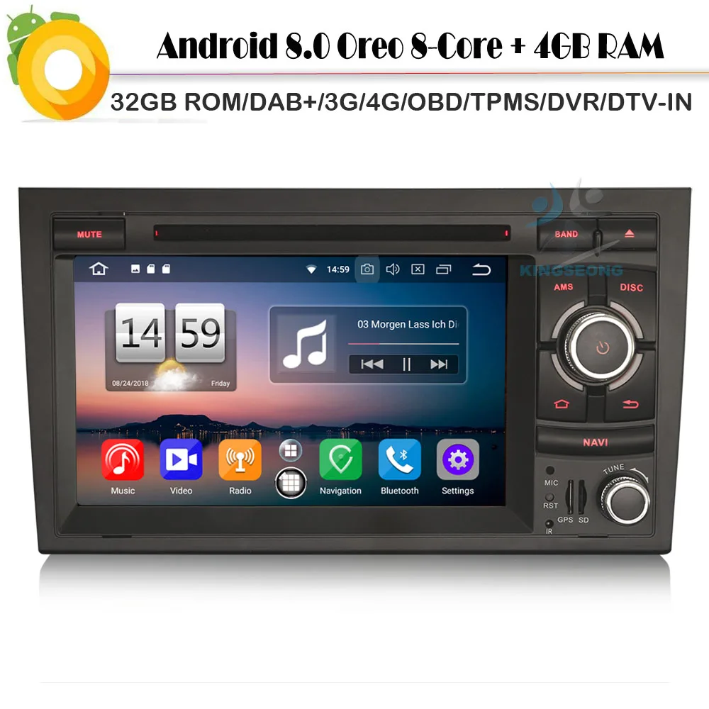 Восьмиядерный Android 8 0 Авторадио DAB + Автомобильный мультимедийный плеер для SEAT EXEO