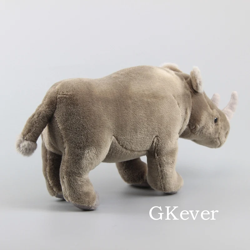 34 CM Real Life Rhinoceros Plush Stuffed Toy Doll Simulation Animal Dolls Soft Toys for Children | Игрушки и хобби