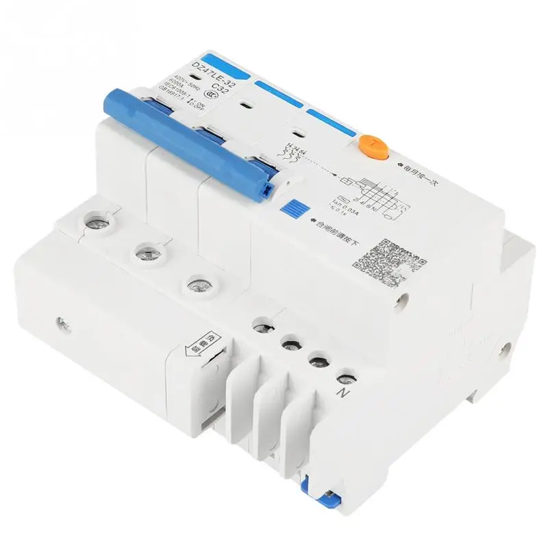 Хит 2019! DZ47LE 32 3P + N C32 RCCB автоматический выключатель остаточного тока 230V 32A 30mA с