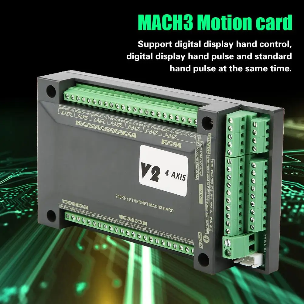 Новый 4 Ось NVEM ЧПУ Управление Ethernet MACH3 движения карты для шагового