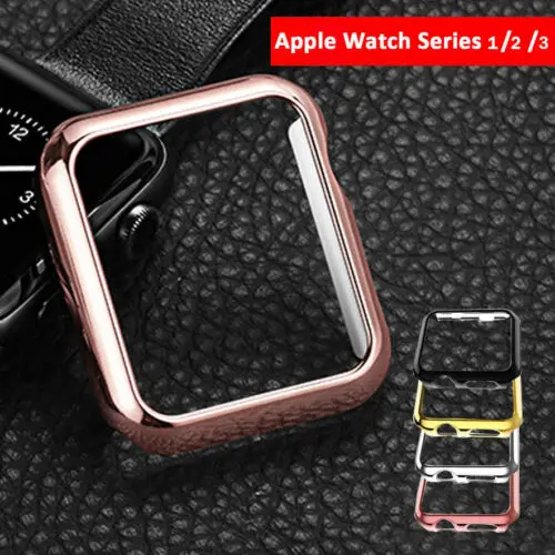 Корпус из алюминиевого сплава рамка для Apple Watch защитный чехол iWatch бампер кожи 38/42