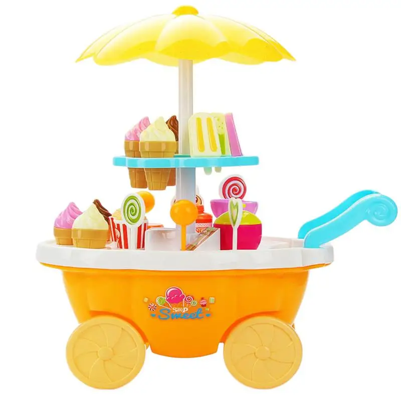 Children's play house toy with light music mini supermarket candy boat ice cream barbecue trolley game | Игрушки и хобби