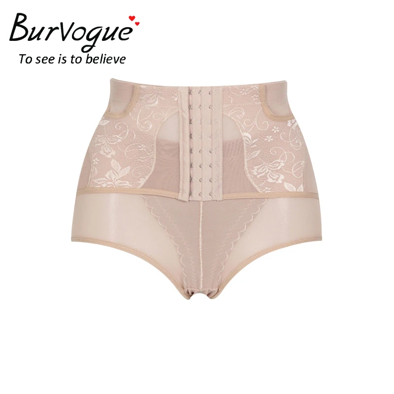 Burvogue Высокая талия кружево средства ухода за кожей Shaper трусики для женщин нижнее