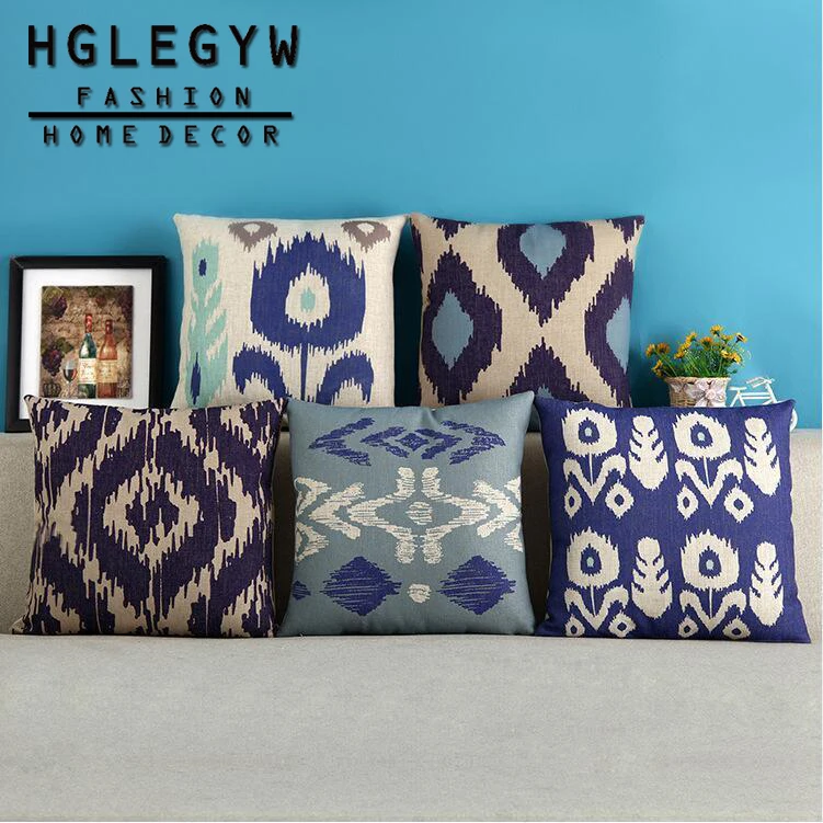 

Stripe Pattern Pillow Case Throw Pillowcase Cotton Linen Printed Pillow Covers for Office Home Textile