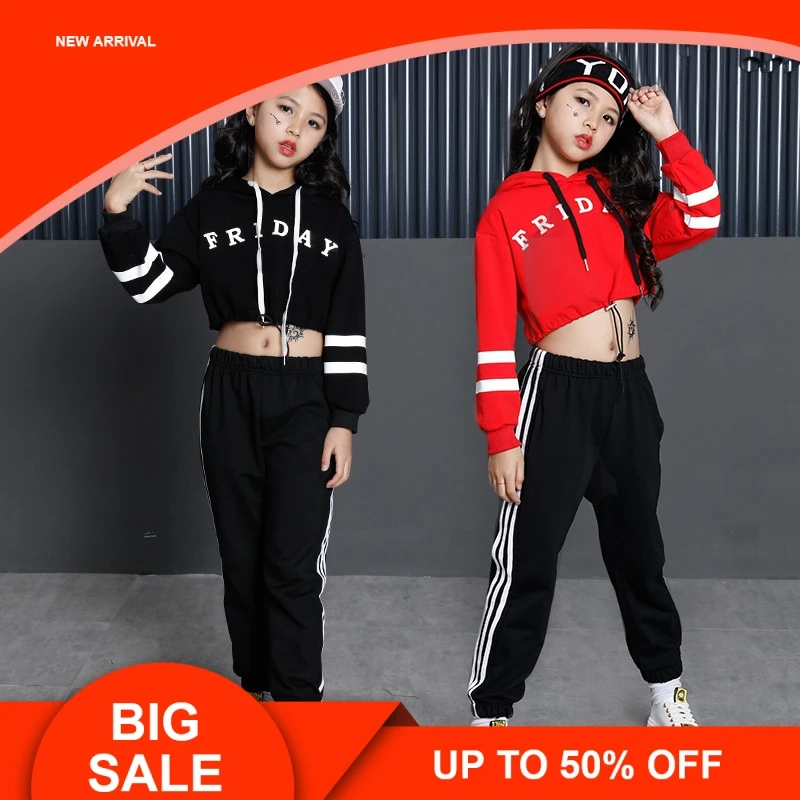 Комплект из 2 предметов для девочек уличный танцевальный Топ с длинным рукавом