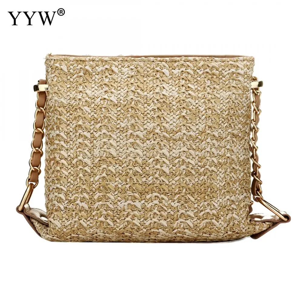 Тканая женская сумка на плечо ручной работы соломенная богемная летняя