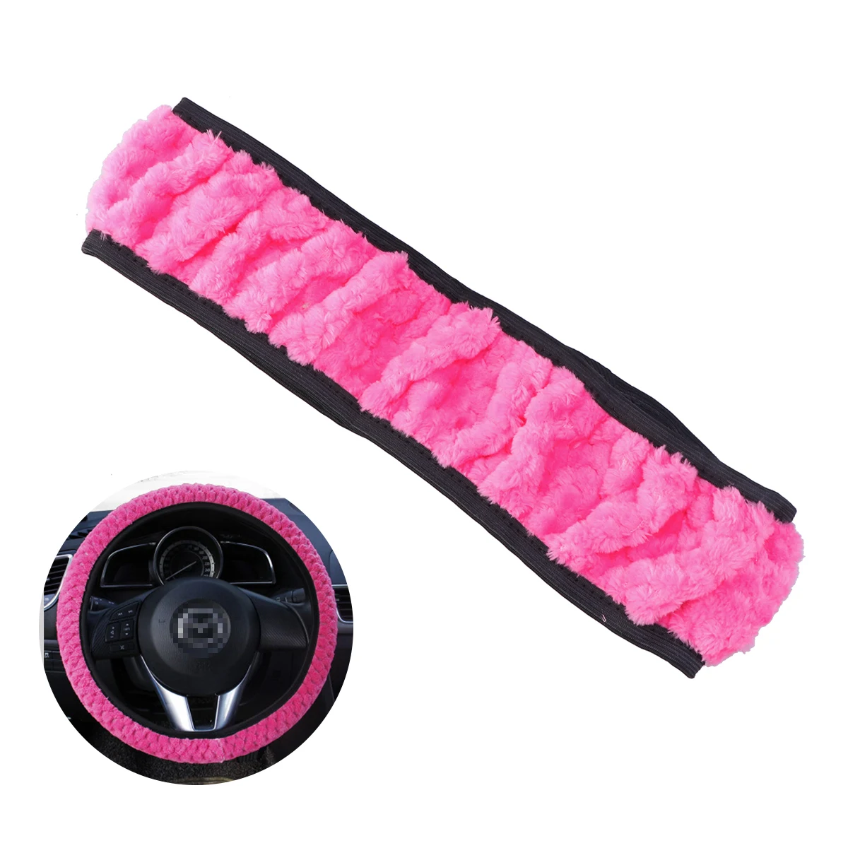 Теплый чехол рулевого колеса автомобиля противоскользящая эластичная лента для
