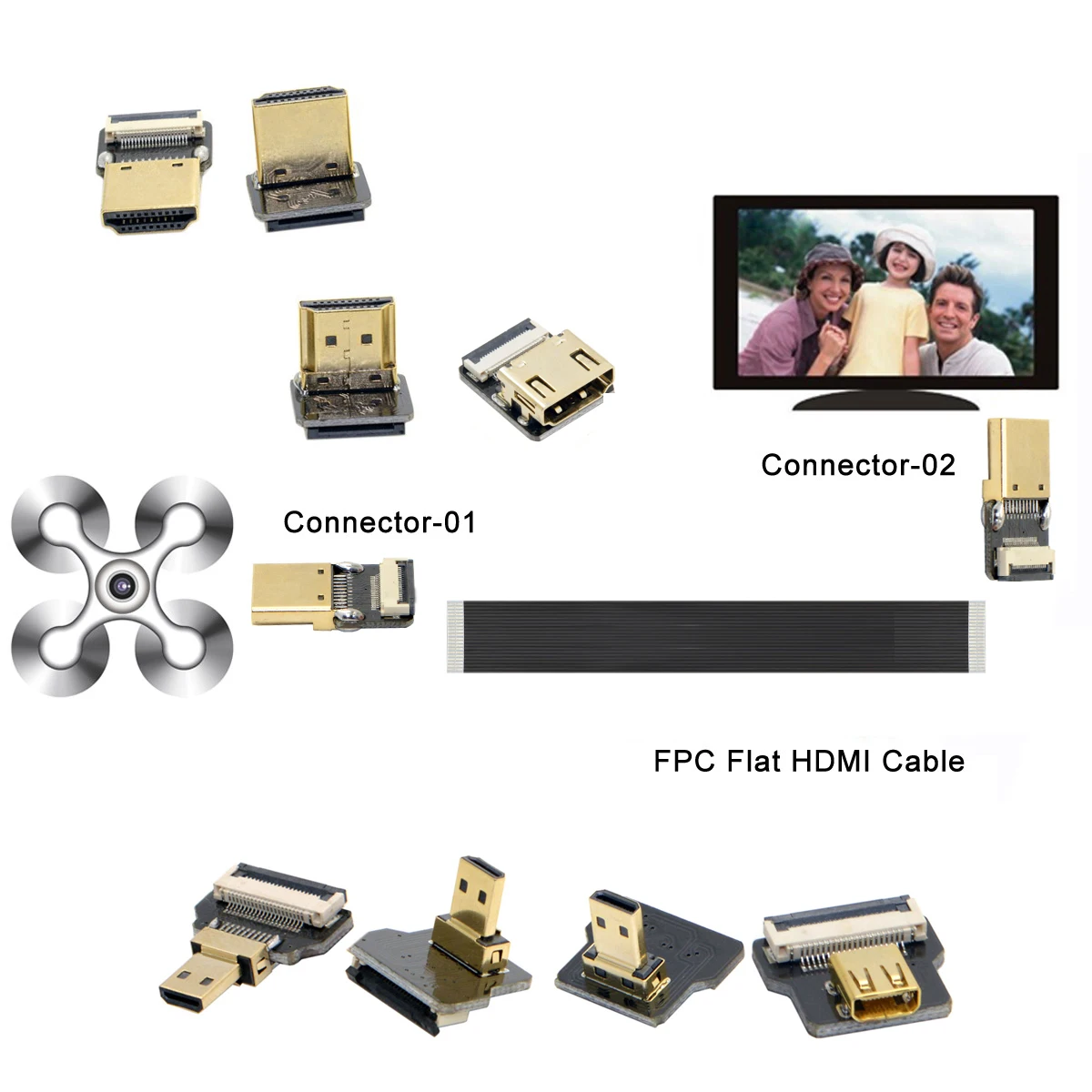 Chenyang A4 D HDMI совместимый с FPV тип A мама к Micro вверх вниз Угловой Штекер