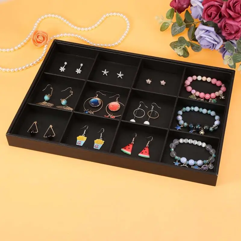 12 слотов часы браслеты ювелирный дисплей шкатулка держатель серьги кольца