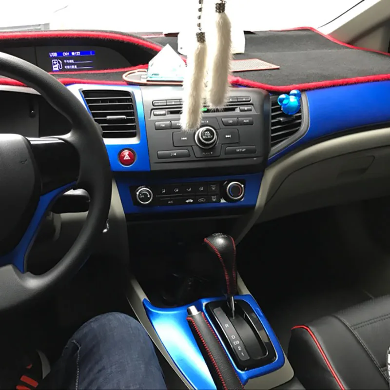 Автомобильный Стайлинг интерьер центральная консоль изменение цвета углеродное