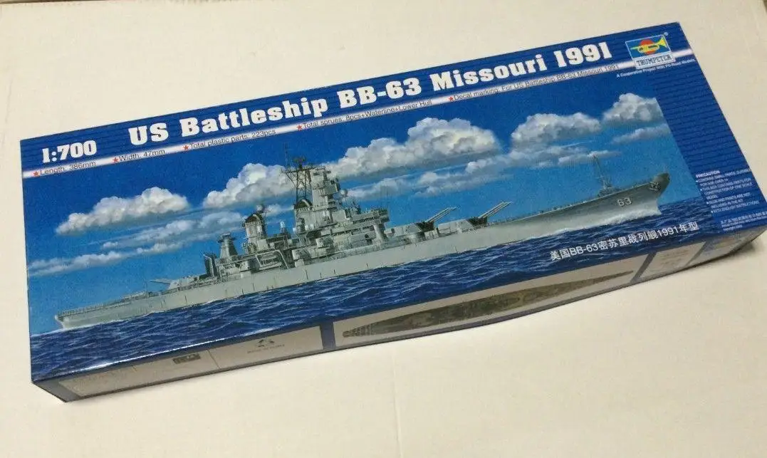 Trumpeter 1/700 05705 боевой самолет США модель Миссури 1991|Наборы для сборки моделей| |