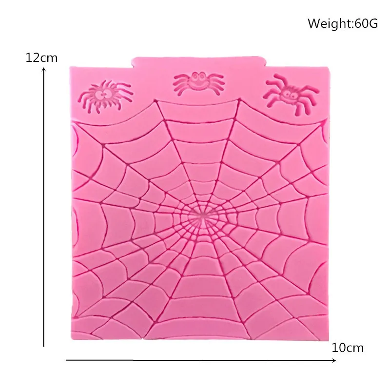 KKAOAOGO New Pattern Spider Web Halloween Sugar Decoration Model DIY Chocolates Cake Baking silicone mold | Дом и сад