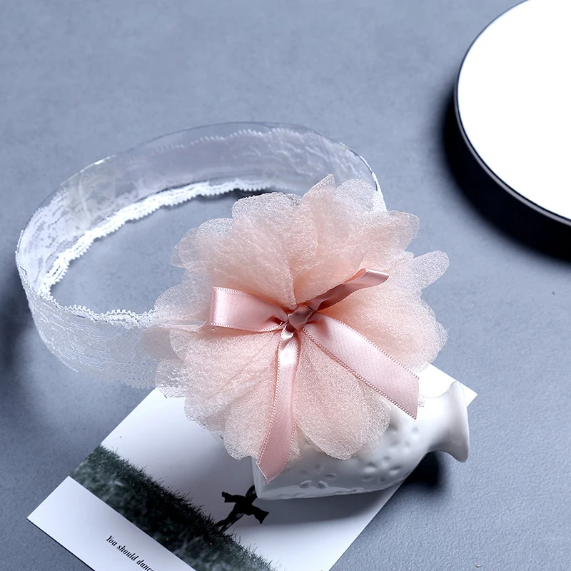 

cute Newborn Toddler headband hair accessories simple flower lace big bow Headgear Elastic hairband Girls Headdress barrettes