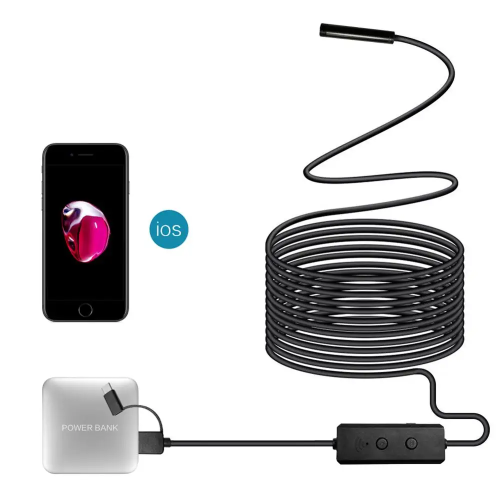 EastVita 3 in 1 Wifi Endoscope Camera Mini Waterproof Hard Cable Borescope Inspection USB for iOS/Android/PC | Безопасность и