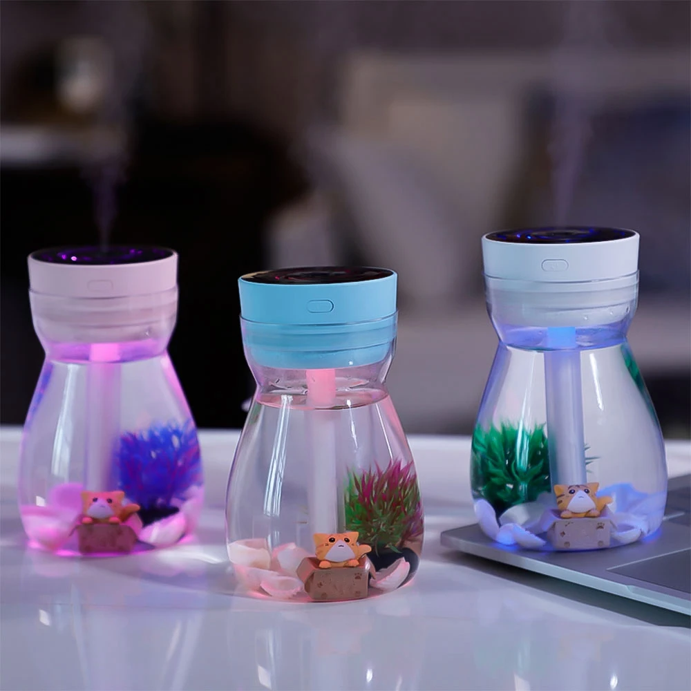 Top Sale Cute Cool Mist Humidifier Office Bedroom Air Purifier Usb Charging Kawaii With Led Light Moisturiz|Увлажнители воздуха| |