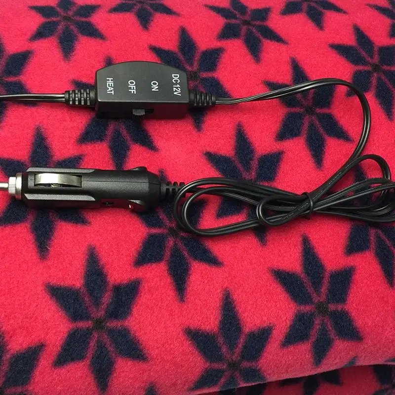 Автомобильные принадлежности зимний красный узор теплый плюш 12 В переключатель