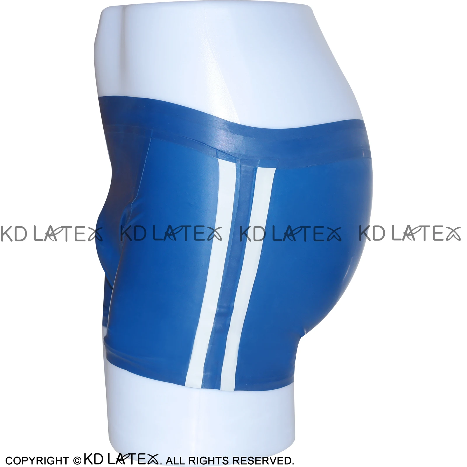 Босоножки в синюю и белую полоску с двух сторон сексуальный латексный шорты