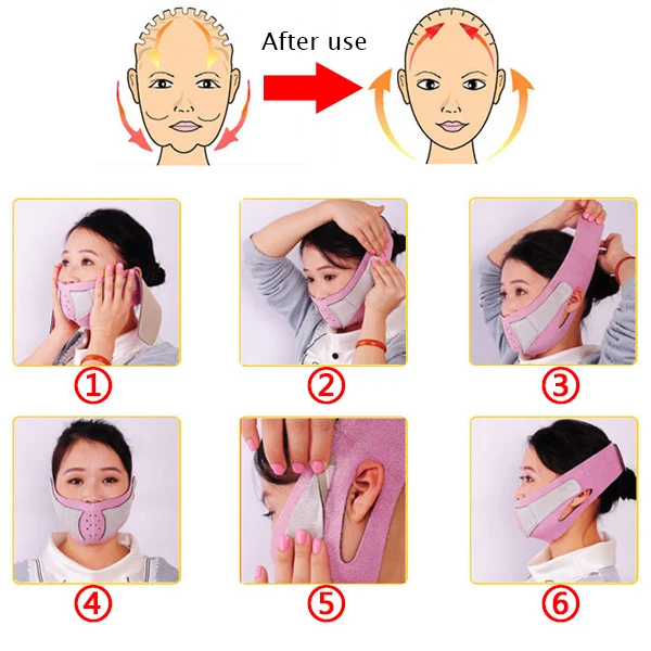 Маска для лица с двойным подбородком бандажный пояс анти-провисание Beauty Facemask JS 2019