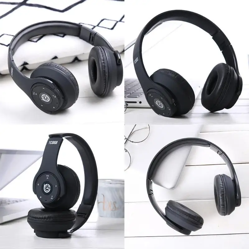 TC 888 Беспроводная bluetooth гарнитура складные наушники с поддержкой микрофона TF