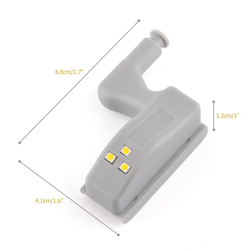 

10pcs LED Under Cabinet Light Universal Wardrobe Light Sensor Led Armario Inner Hinge Lamp For Cupboard Closet Kitchen