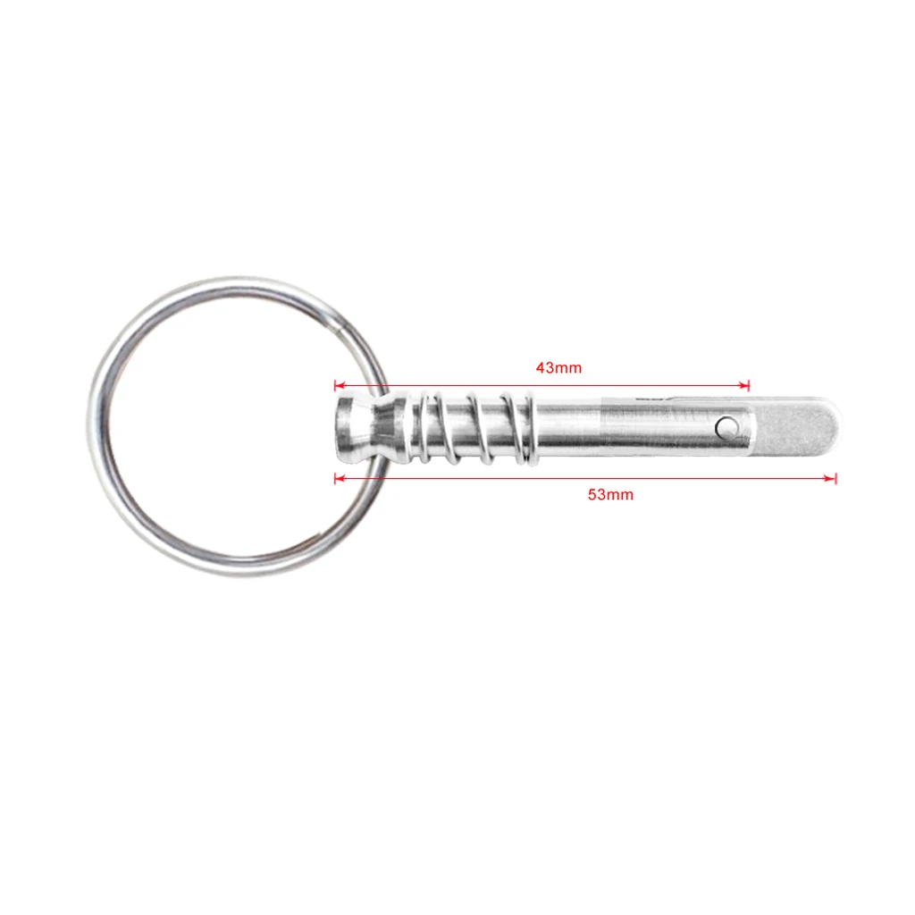 

316 Stainless Steel Quick Release Pin 1/4' w/ Pull Ring for Boat Bimini Top Deck Hinge/Jaw Slide Clamp