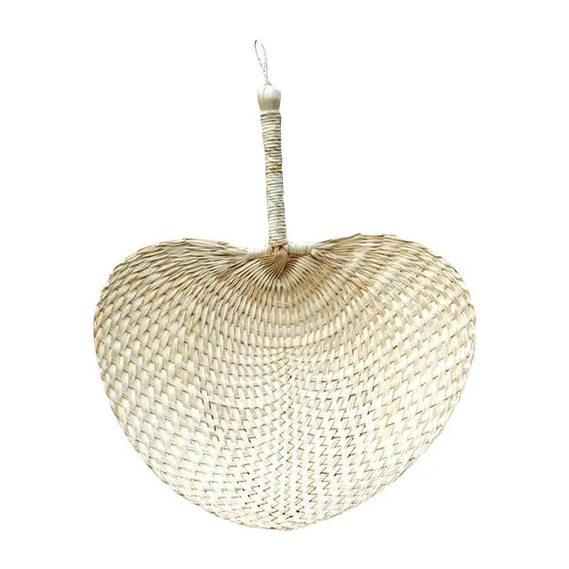 Винтажный литературный чистый ручной куколка вентилятор летний коричневый лист