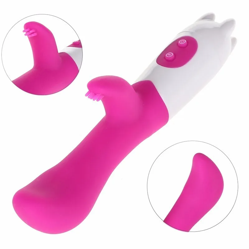 Силиконовый G spot двойной вибратор водонепроницаемый оральный Стимулятор клитора