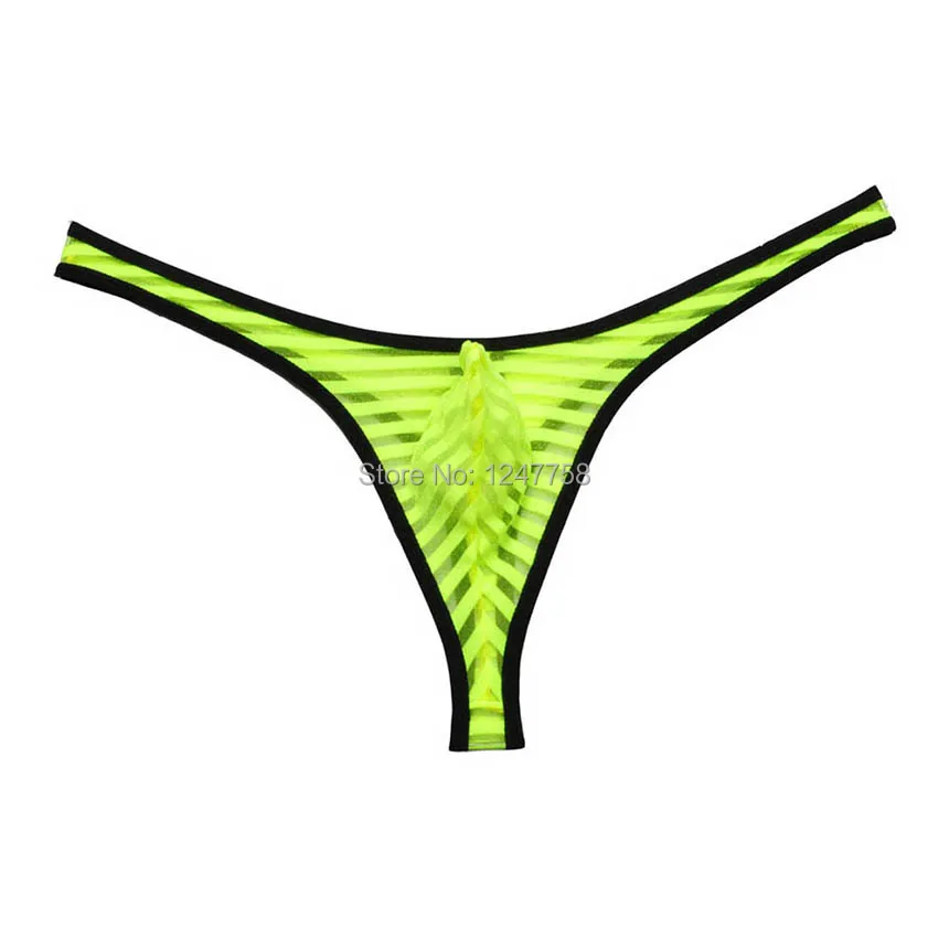 Для Мужчин's Ракушки Пряжа сумка для бикини Трусы стринги из сетчатой ткани в