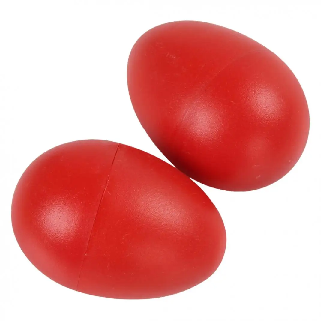 Комплект из 2 предметов милый пластиковый маракасы в форме яйца шейкеры