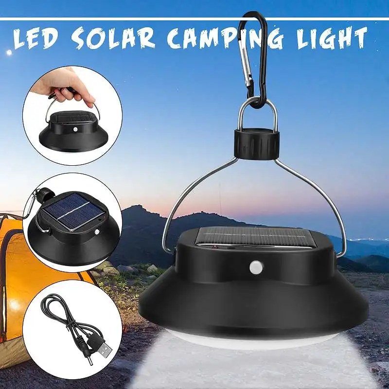 Солнечный перезаряжаемый фонарик USB порт Кемпинг Палатка свет открытый