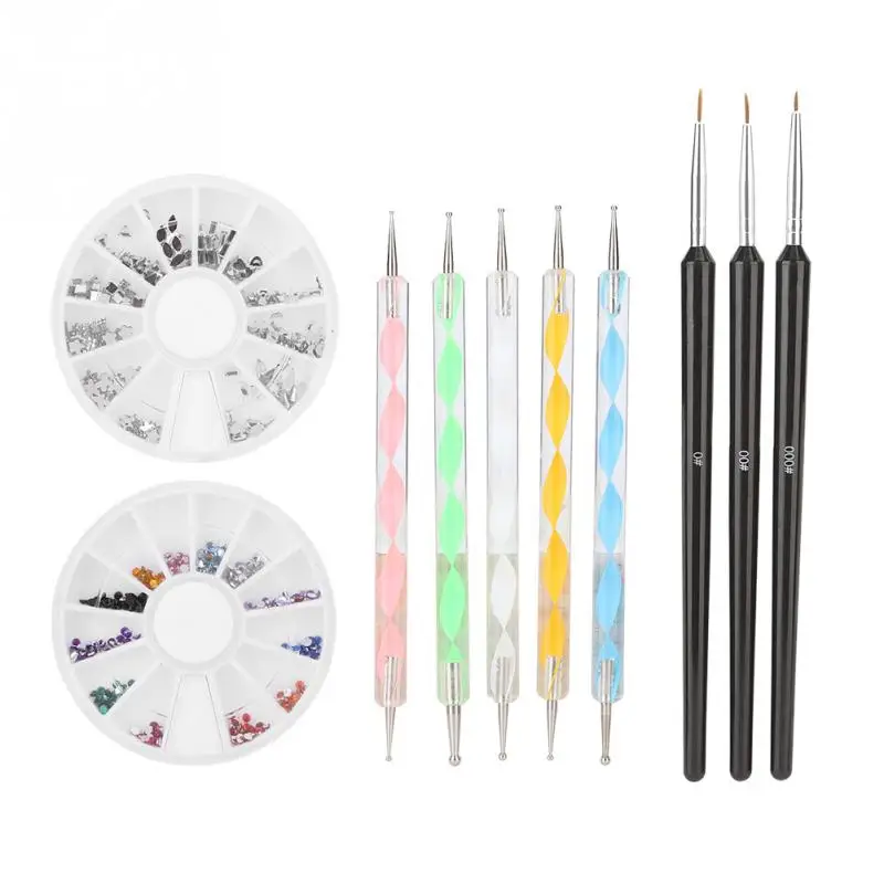 Профессиональный Nail Art Brush Set Рисование линий Pen польский Маникюр комплект