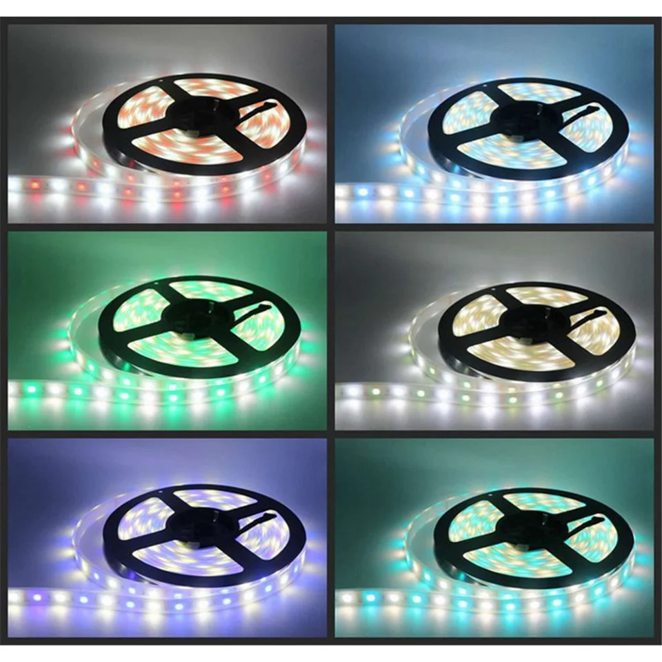 DC12V 5M/lot 300Led IP65/IP20 waterproof 5050 60 LED/m Flexible LED strip RGB RGBW/WW white for Christmas decoration of building | Лампы и