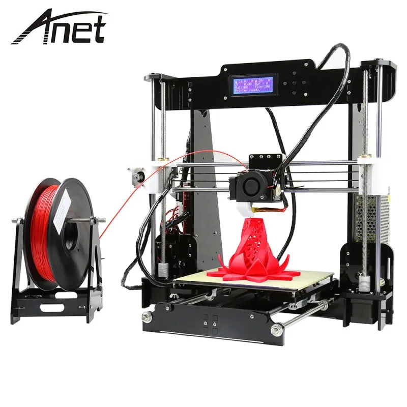 Anet A8 3D принтеры 0 4 мм сопло 220*220*240 широкоформатной печати Размеры высокая