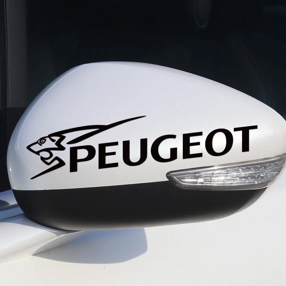 2 шт. настраиваемый Лев зеркало наклейки для автомобиля окно Стайлинг PEUGEOT 307 206 308