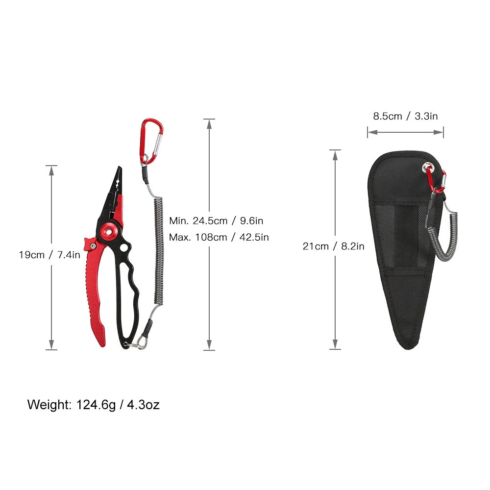 Fishing Plier Clamp Fish Grabber Controller Line Cutter Hook Remover Multifunctional Portable Aluminum Alloy | Спорт и развлечения