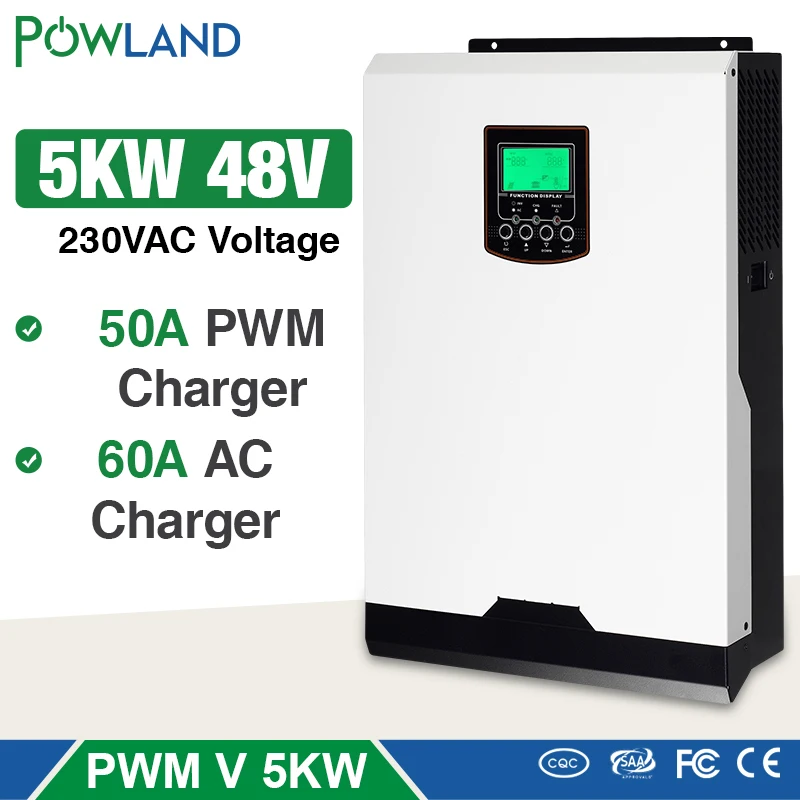 Солнечный инвертор 5000W 50A PWM решеточный 5Kva чистая Синусоидальная волна инверторы