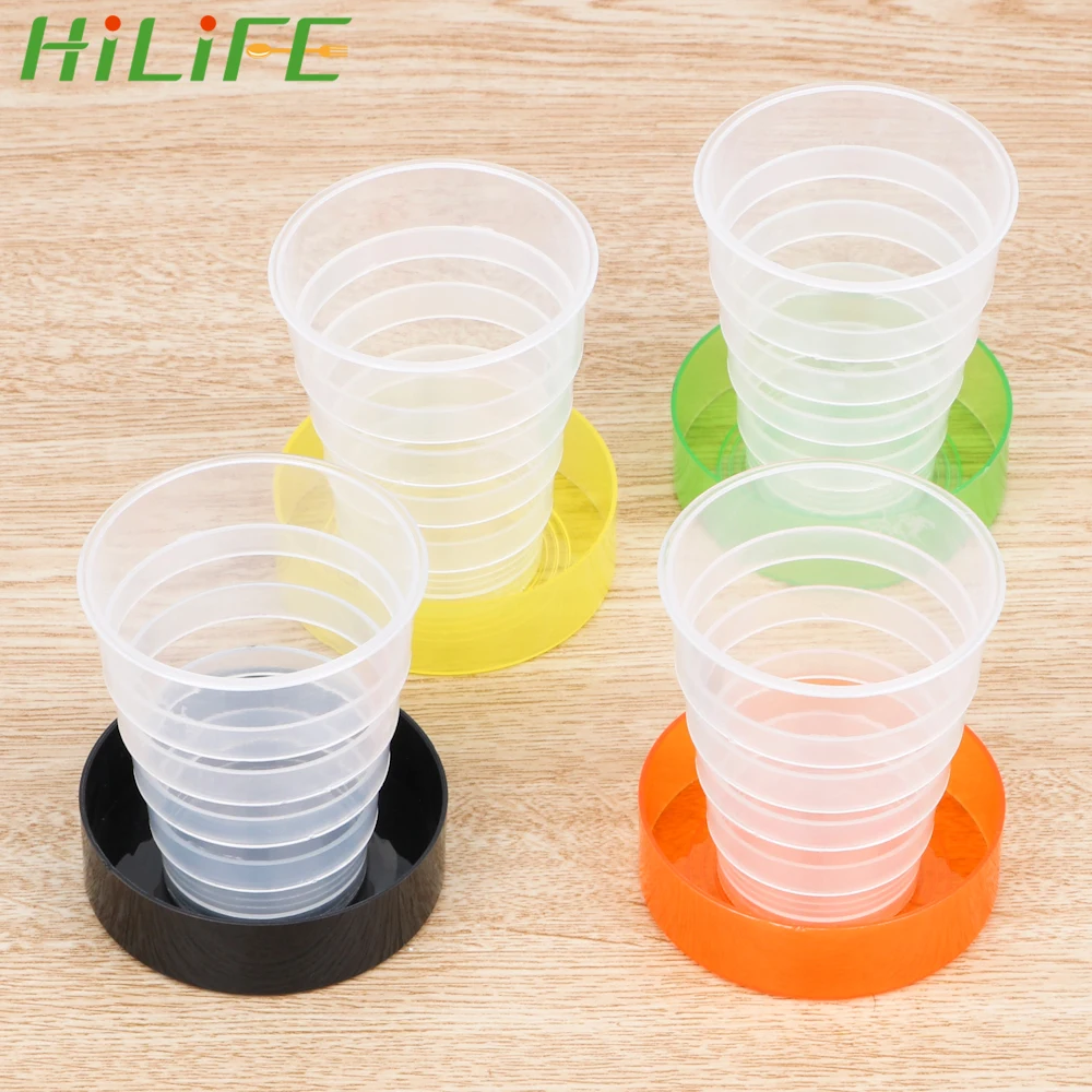 Выдвижная телескопическая пластиковая Складная чашка HILIFE для питьевой воды и