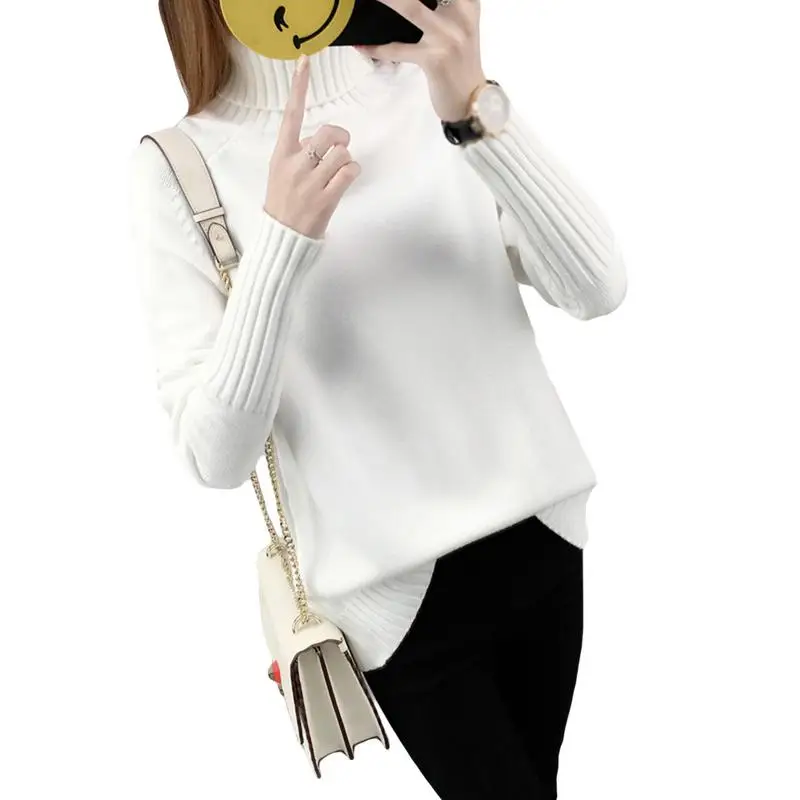 Thick Warm Women Turtleneck 2018 Winter Sweaters And Pullovers Knit Long Sleeve Cashmere Sweater Female Jumper Tops | Женская одежда