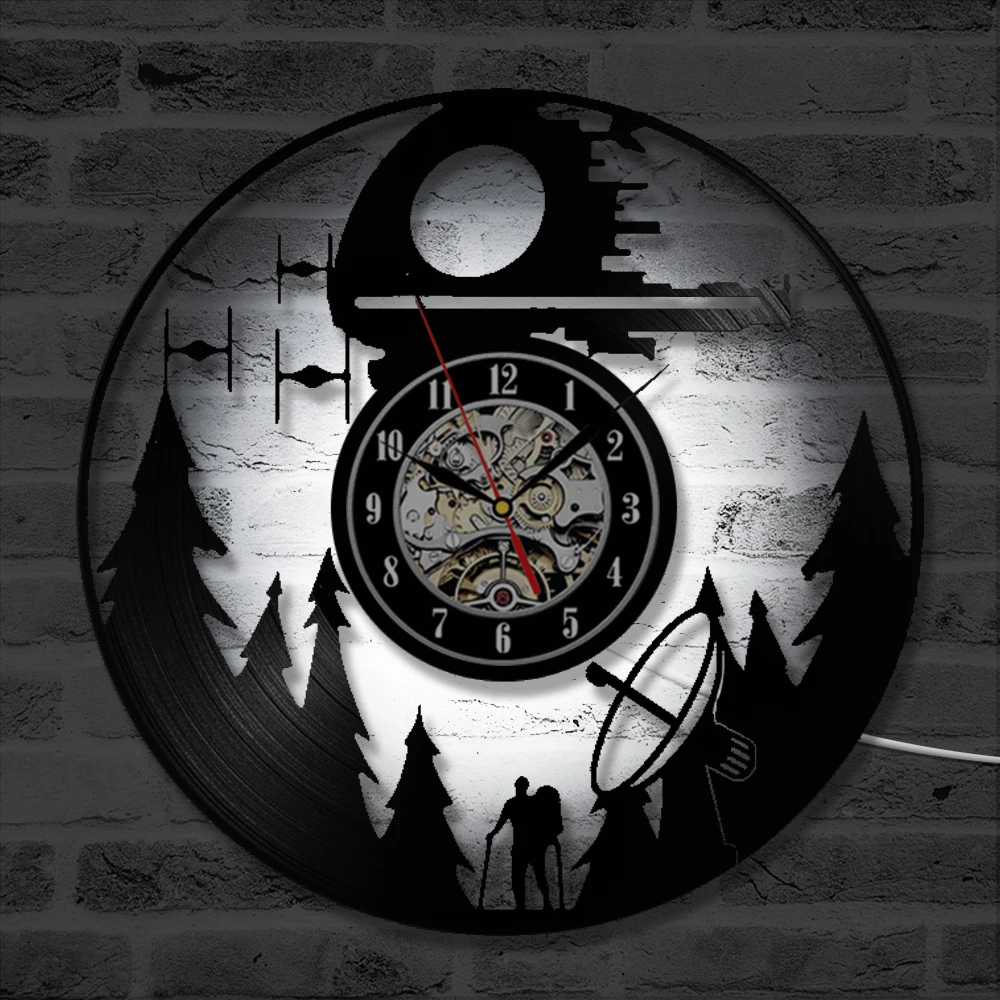 Звездные войны тема фильма Античный стиль Cd запись настенные часы творческое