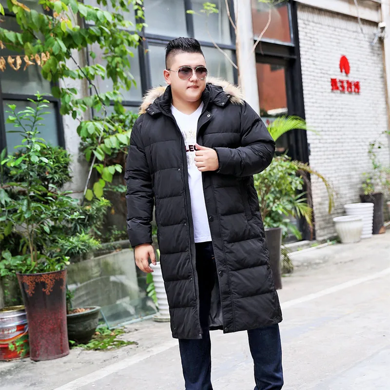 12XL 10XL зимняя мужская куртка толстый белый утиный пух теплое Мужское пальто