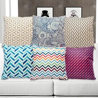 wave pattern pillow case throw pillowcase cotton linen printed pillow covers for office home textile